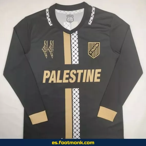 Camiseta Palestina 2024-2025 Negra Manga Larga – Edición Especial – Envío a Domicilio