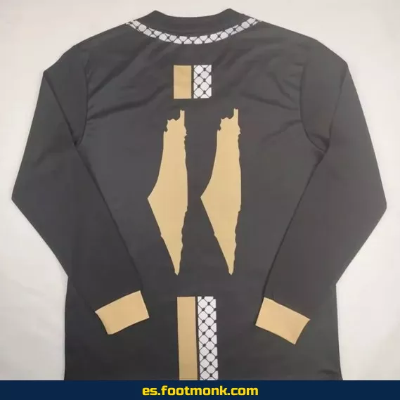 Camiseta Palestina 2024-2025 Negra Manga Larga – Edición Especial – Envío a Domicilio