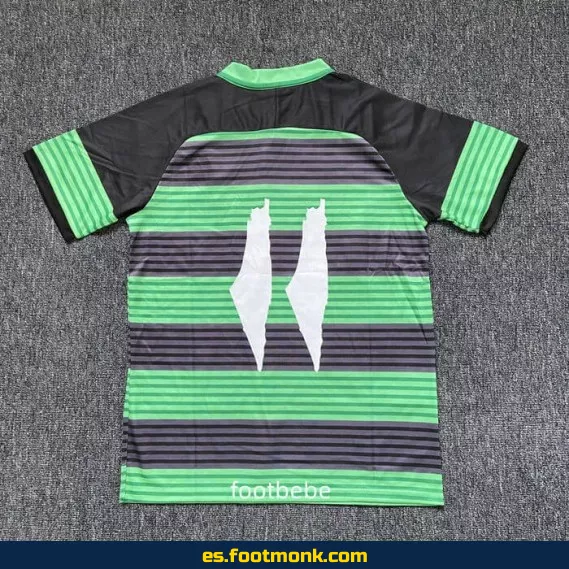 Camiseta Palestina 2024-2025 Rayas Verdes – Edición Especial
