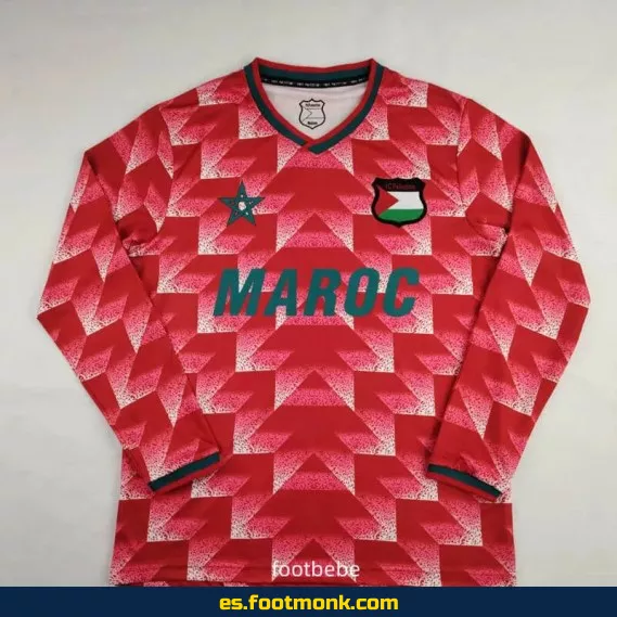 Camiseta Palestina 2024-2025 manga larga roja – Edición Especial