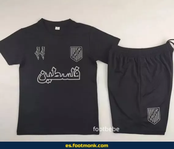 Camiseta de Fútbol Palestina Niños 2024-2025 Negra - Edición Oficial