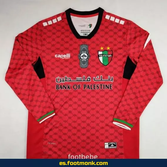 Camiseta Oficial Palestino 2024-2025 Manga Larga Roja – Edición Nueva Temporada