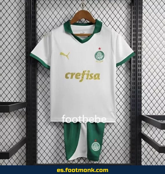 Camiseta Oficial Palmeiras Niños 2024-2025 - Tercera Equipación Blanca - Envío Rápido