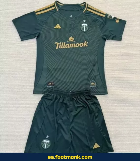 Camiseta Oficial Portland Timbers Niños 2025-2026 Verde – Edición Nueva Temporada