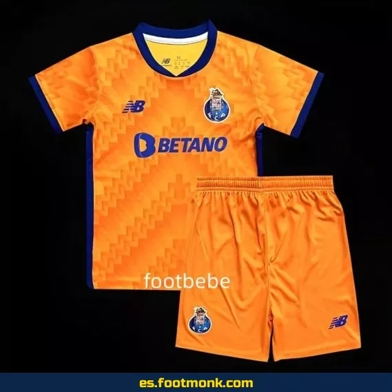 Camiseta Oficial FC Porto Niños 2024-2025 Tercera Equipación Naranja – Edición Especial