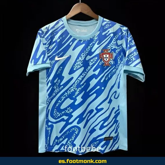Camiseta Pre-Match Portugal 2024-2025 Azul – Edición Oficial