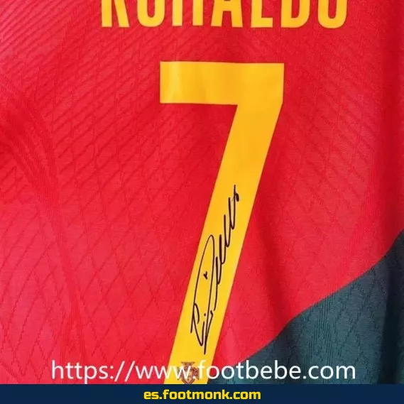 Camiseta Portugal 2022 Local #7 Ronaldo - Edición Especial con Firma Auténtica