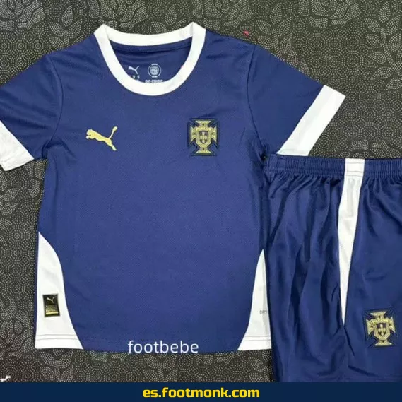 Camiseta Portugal Niños 2025-2026 Azul – Oficial, Personalizada y de Alta Calidad