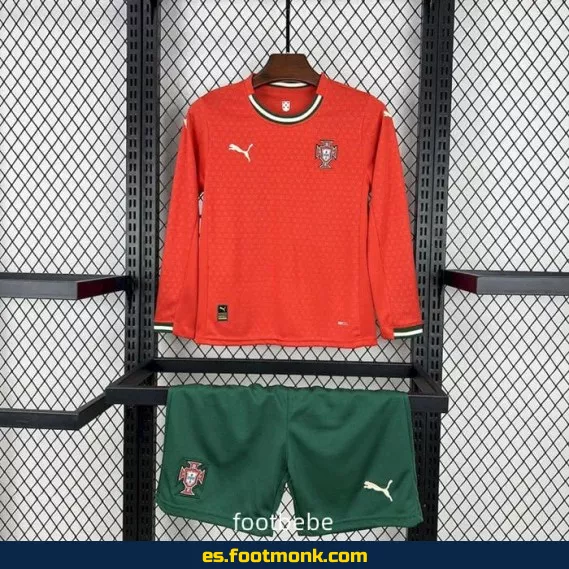 Camiseta Portugal Niños 2025 Local Mangas Largas – Oficial, Edición Especial