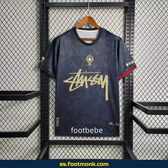 Camiseta Portugal Stussy 2024 THE SIU Edición Especial Negra – Colección Oficial