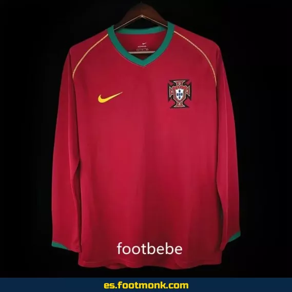 Camiseta Portugal Vintage 2006 Edición Especial – Réplica Oficial de Fútbol Retrô – Domicilio Mangas Largas