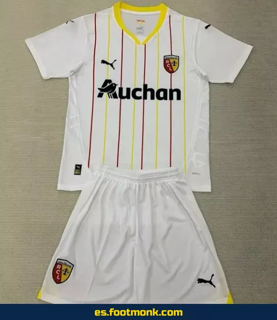 Camiseta RC Lens Niños 2024-2025 Tercera Equipación Blanca – Camisetas de Fútbol Oficiales