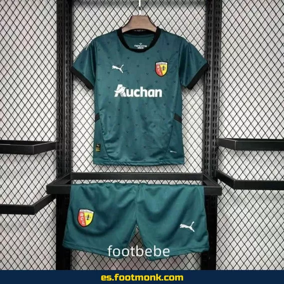 Camiseta Oficial RC Lens Niños 2024-2025 Verde Oscuro – Edición Especial