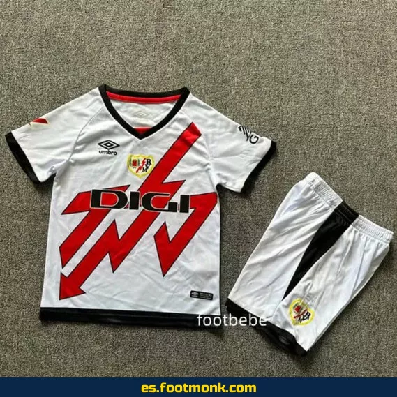 Camiseta Oficial Rayo Vallecano Niños 2024-2025 Blanca – Nueva Temporada