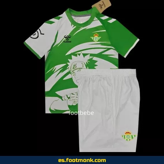 Camiseta Oficial Real Betis Infantil 2025-2026 Edición Especial Naruto Shippuden – Compra Online