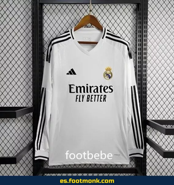 Camiseta Real Madrid 2024-2025 Local Manga Larga - Oficial, Edición Especial