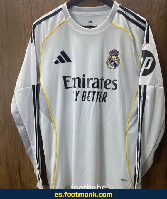Camiseta Real Madrid 2025-2026 Local Manga Larga - Edición Oficial