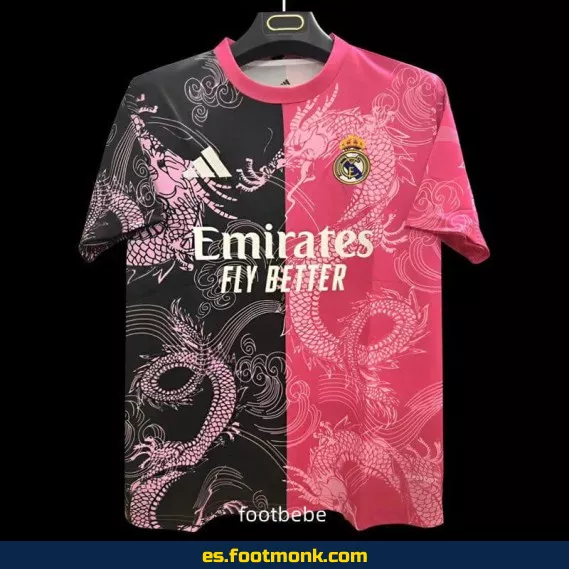 Camiseta Real Madrid 2025-2026 Dragon Rosa Negro - Edición Especial