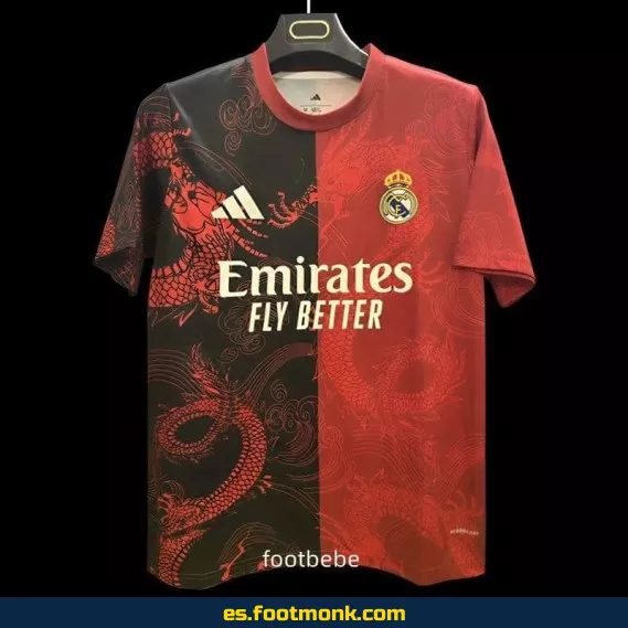 Camiseta Real Madrid 2025-2026 Edición Dragón Rojo Negro – Oficial