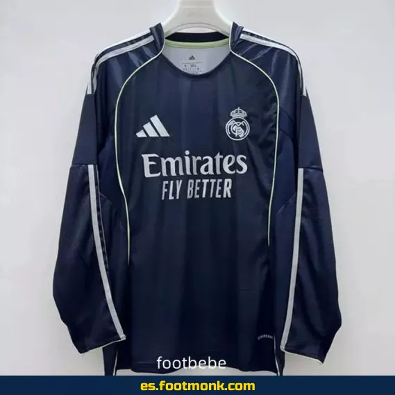 Camiseta Real Madrid 2025-2026 Visitante Manga Larga – Edición Oficial