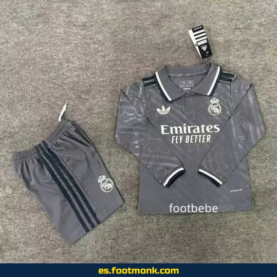 Camiseta Real Madrid Niño 2024-2025 Tercera Equipación Manga Larga - Oficial