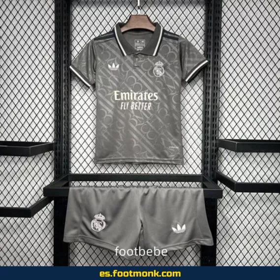 Camiseta Real Madrid Niño 2024-2025 Tercera Equipación Negra – Edición Oficial