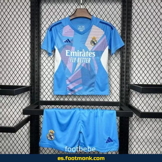 Camiseta Real Madrid Niños 2024-2025 Portero Azul – Camisetas de Fútbol Oficiales