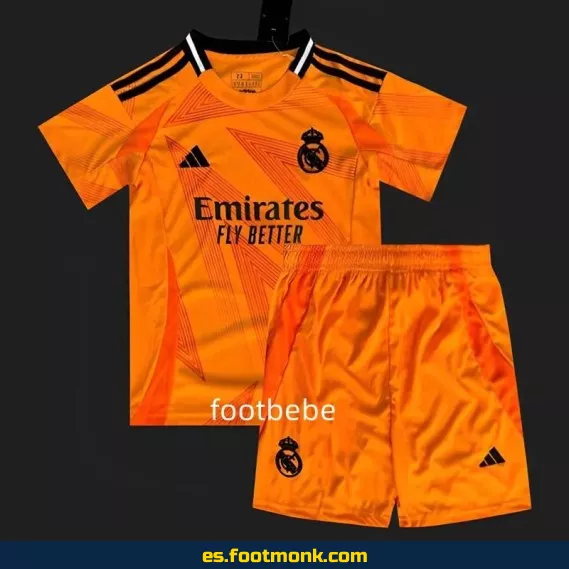 Camiseta Real Madrid Infantil 2024-2025 Naranja – Edición Oficial