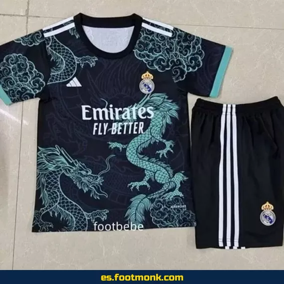 Camiseta Real Madrid Infantil 2025-2026 Dragon Negro - Edición Especial