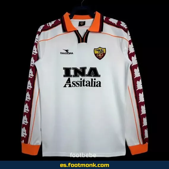 Camiseta Retro AS Roma Vintage 1998-1999 Exterior Manga Larga – Edición Especial