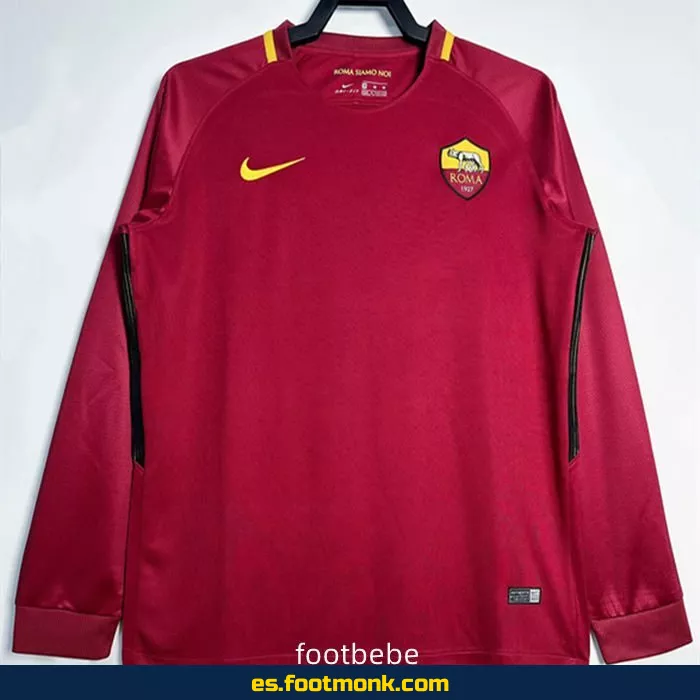 Camiseta Roma Vintage 2017-2018 Local Manga Larga – Edición Retro Oficial