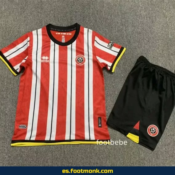 Camiseta Sheffield United Niños 2024-2025 Local – Camisetas de Fútbol Oficiales
