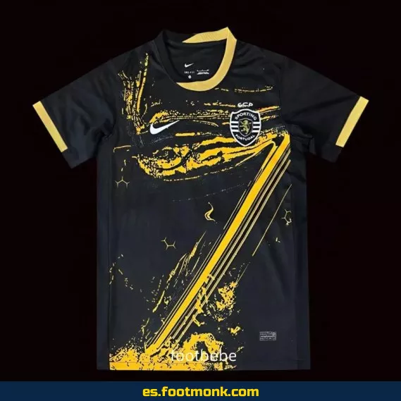Camiseta Oficial Sporting CP Tercera Equipación 2024-2025 - Negro - Edición Limitada