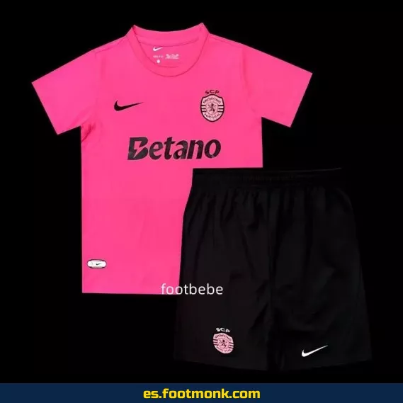 Camiseta Oficial Sporting CP Niños 2024-2025 Rosa – Edición Nueva Temporada