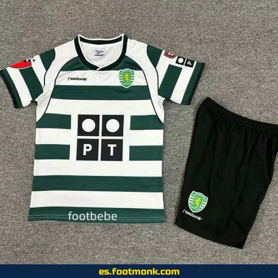 Camiseta Vintage Sporting CP para Niños 2001-2003 - Edición Especial Domicilio - Réplica Oficial