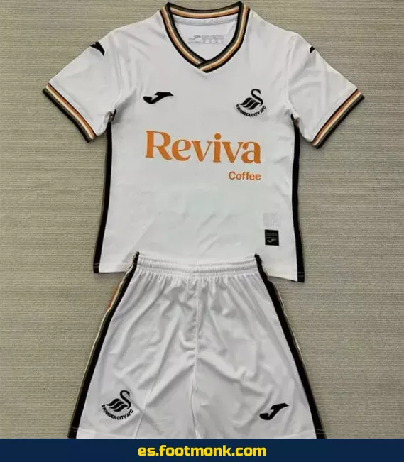 Camiseta Oficial Swansea City Niños 2024-2025 Local Blanca – Edición Nueva Temporada