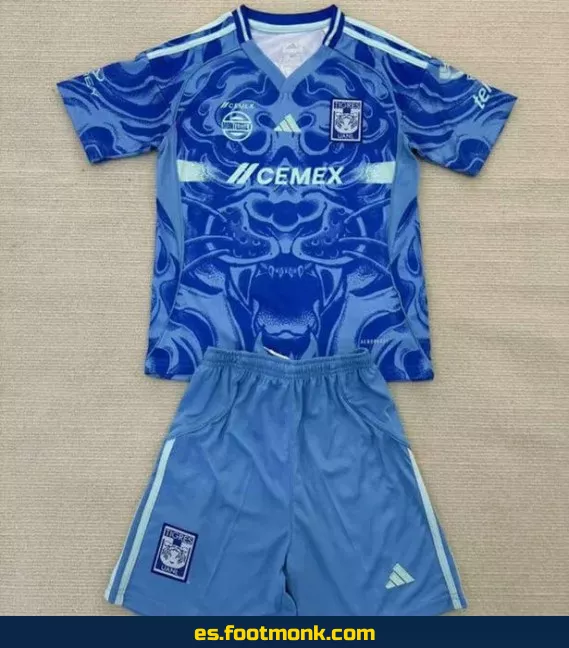 Camiseta Oficial Tigres UANL Niños 2025-2026 - Tercera Equipación, Envío Rápido
