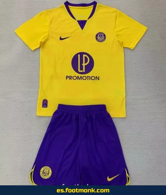 Camiseta Oficial Toulouse 2024-2025 Niños - Tercera Equipación Amarilla - Fútbol Infantil