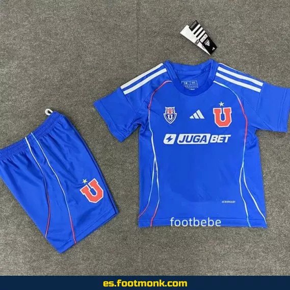 Camiseta Oficial Universidad de Chile Niños 2025-2026 - Edición Domicilio - Envío a Casa