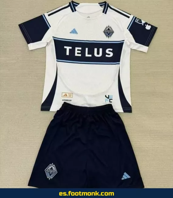 Camiseta Oficial Vancouver Whitecaps Niños 2025-2026 Blanca – Edición Especial