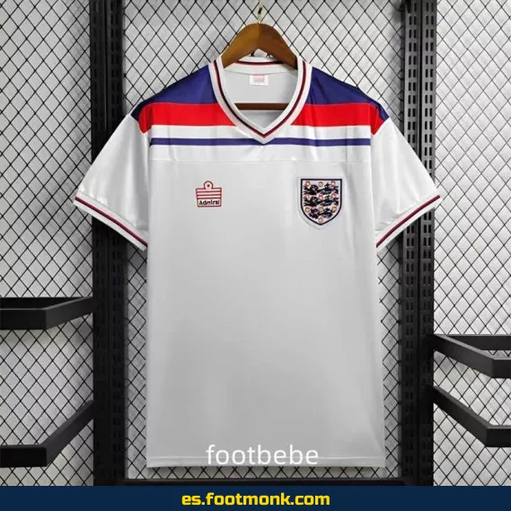 Camiseta Retro Inglaterra 1982 Local Blanca - Edición Vintage