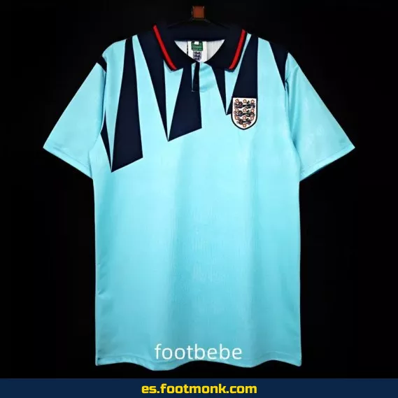 Camiseta Vintage Inglaterra 1992 Tercera Equipación Azul – Edición Retro