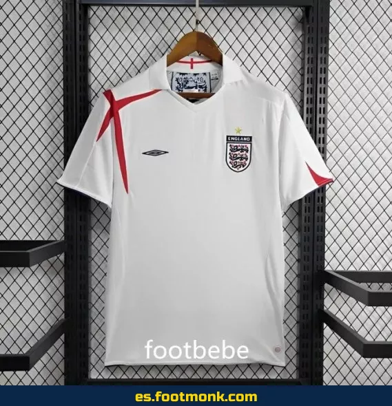 Camiseta Vintage Inglaterra 2006 Local Blanca – Edición Retro – Fútbol