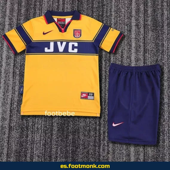 Camiseta Retro Arsenal Niños 1997-1999 Segunda Equipación - Edición Vintage