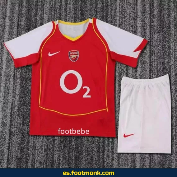 Camiseta Retro Arsenal Infantil 2004-2005 Local - Edición Clásica