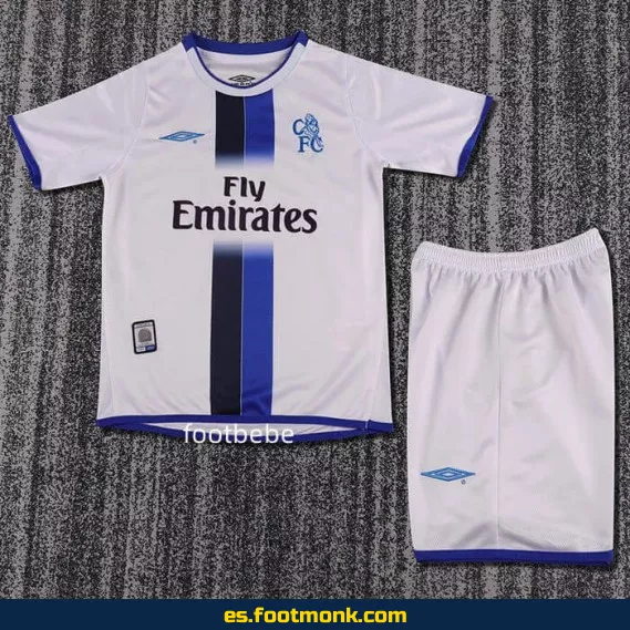 Camiseta Vintage Chelsea Niños 2003-2004 Temporada Exterior – Edición Retro Oficial