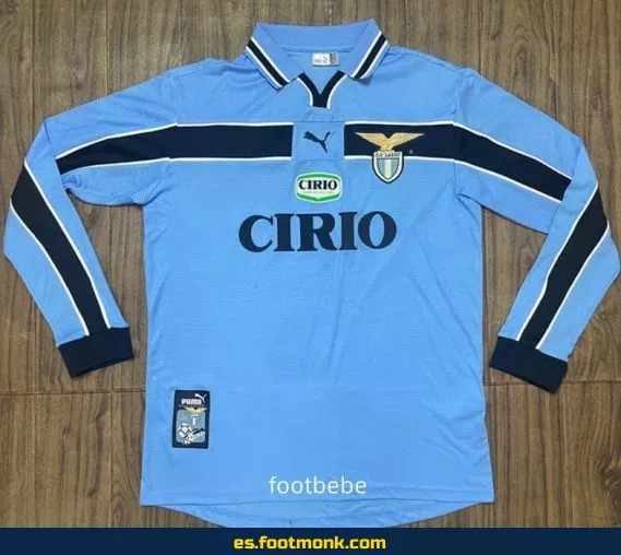 Camiseta Retro Lazio 1998 Local Mangas Largas - Edición Vintage - Réplica Oficial