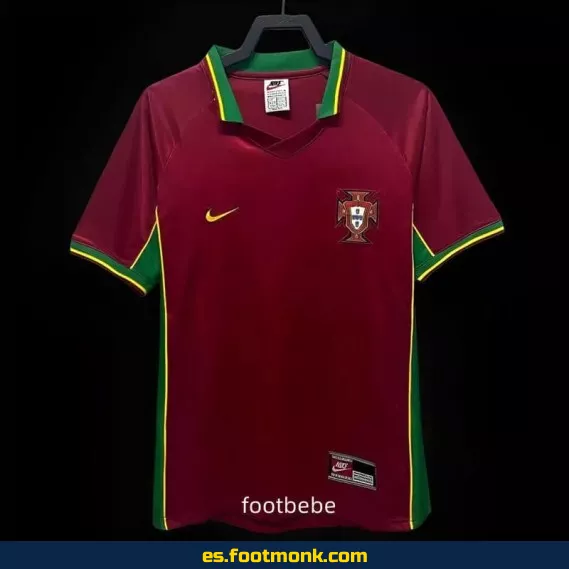 Camiseta Vintage Portugal 1998 Domicilio - Edición Retro Oficial