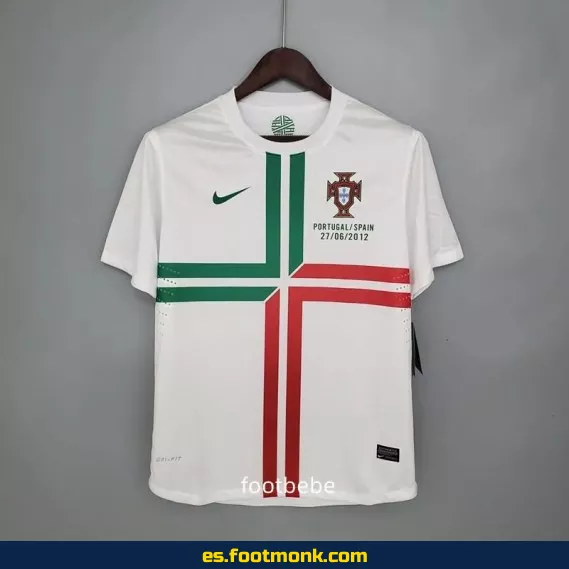 Camiseta Retro Portugal 2012 Exteriores Blanca - Edición Vintage