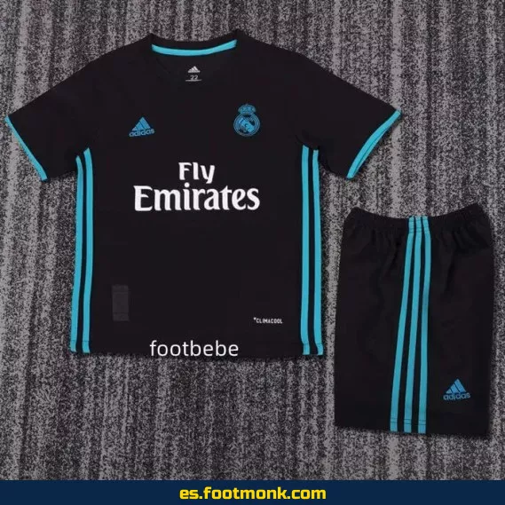 Camiseta Vintage Real Madrid Niños 2017-2018 Segunda Equipación - Edición Retro Oficial